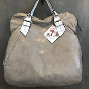 NWT! Italian DEL CONTE Leather Bag Stunning!